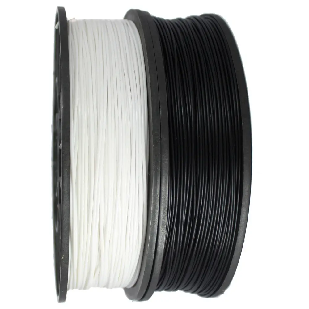 Набор 2в1 PLA филамент пластик для 3D печати Pochatok Filament 1,75 мм 0,75 кг Черный/Белоснежный (16002)