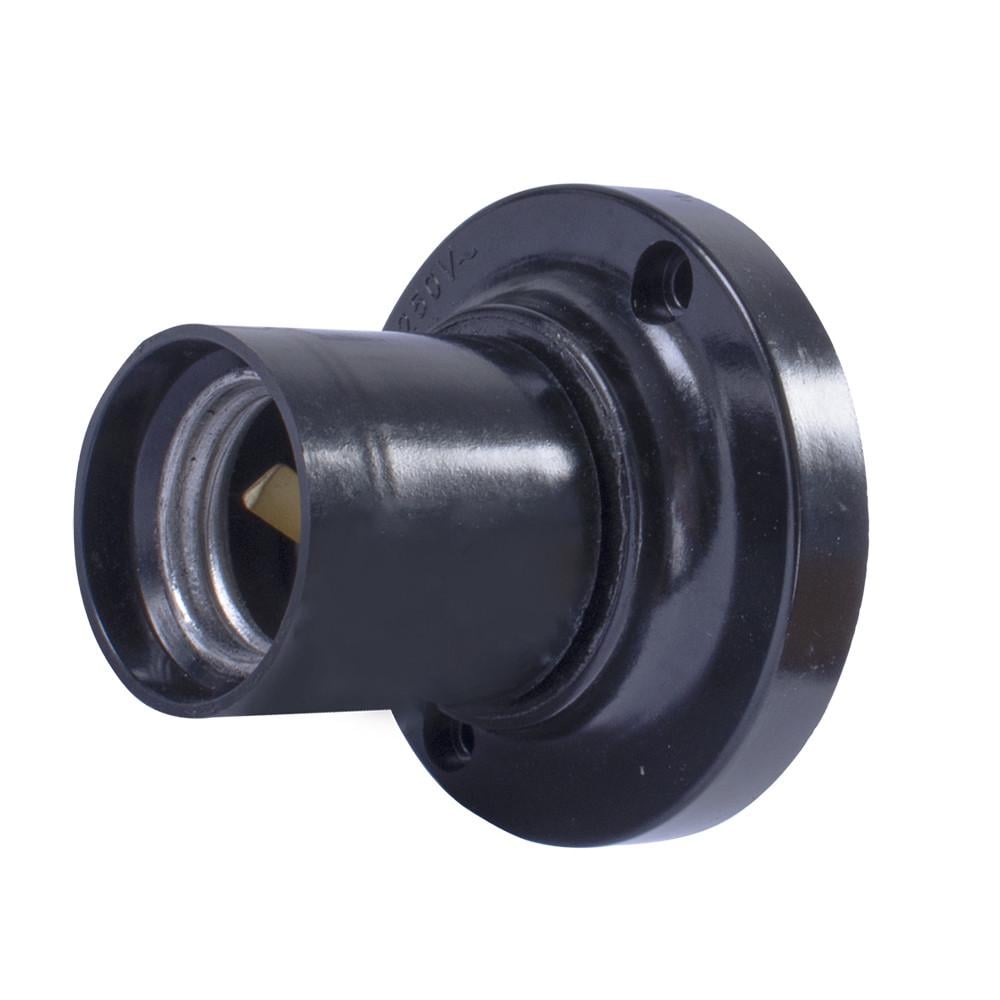 Патрон настенный Е27 E.NEXT e.lamp socket wall side.E27.bk.black бакелитовый Черный (s9100019)