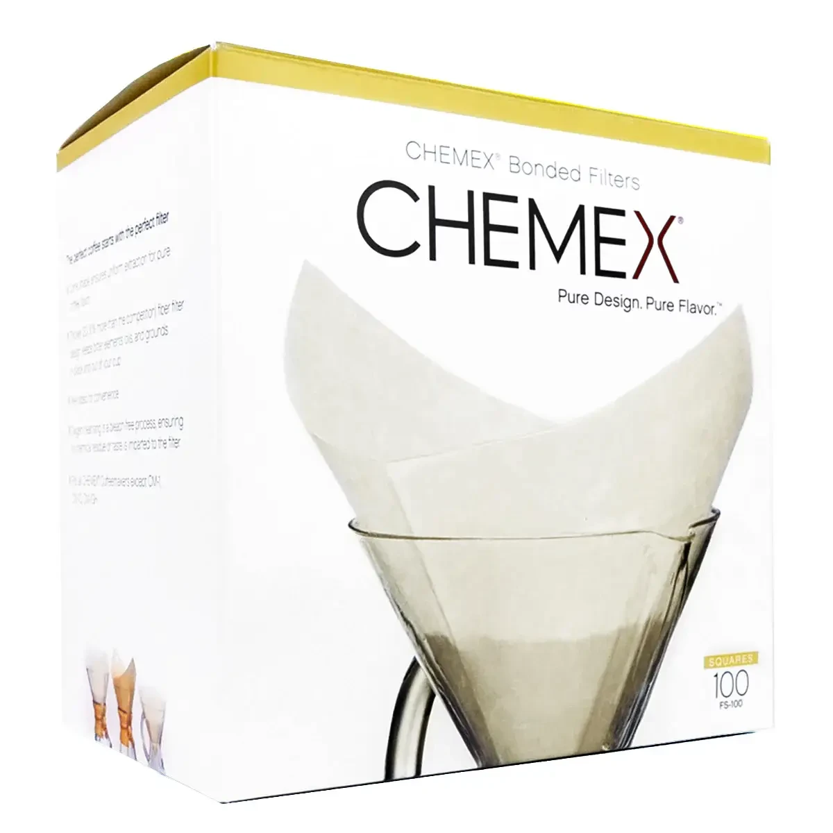 Фільтри для заварника Chemex FS-100 для 6/8/10 чашок 100 шт. Білий (FS-100)