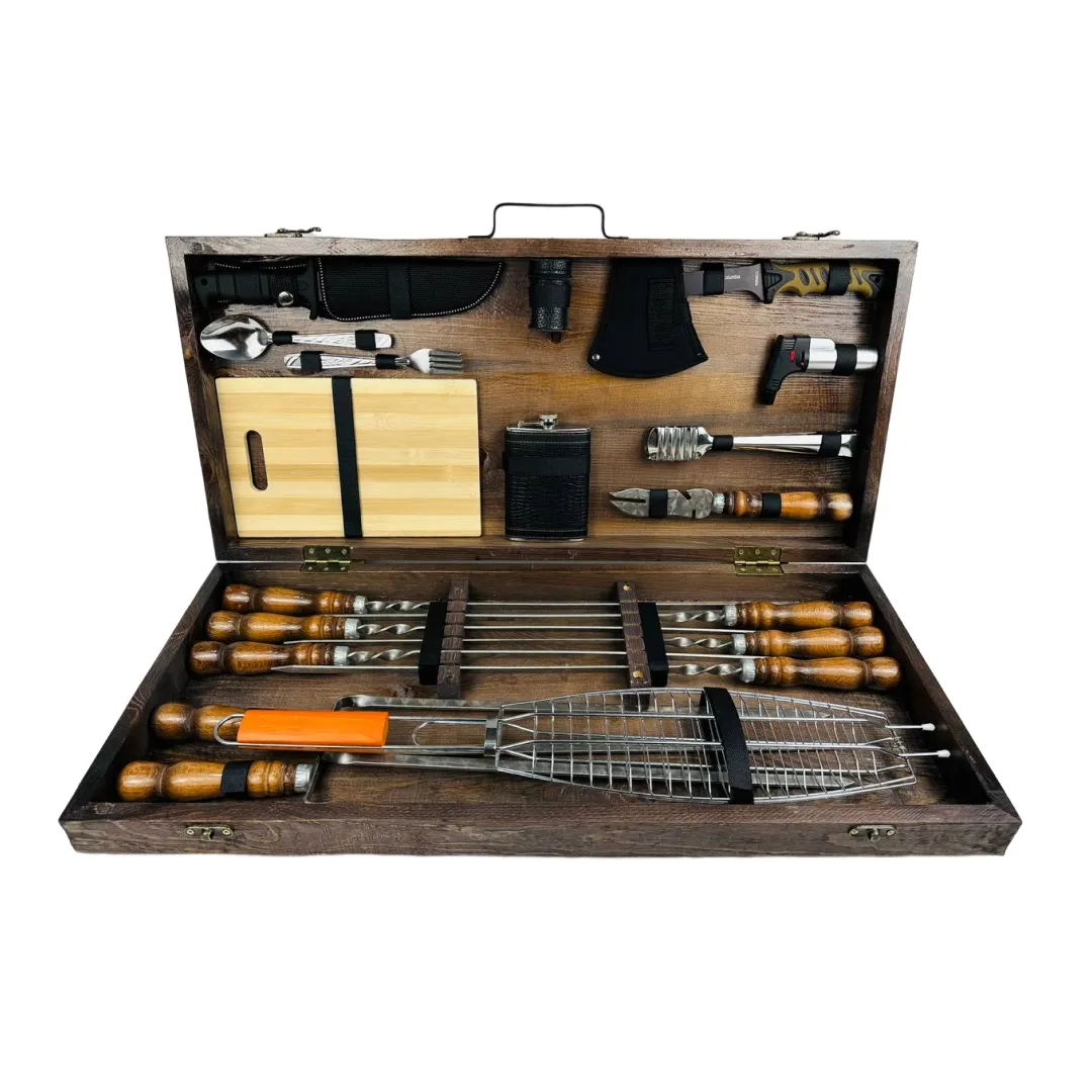 Набор шампуров в кейсе Кизляр Шашлычник Лайт (21-10-KS-7509)