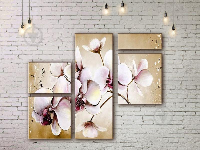 Модульная картина акрилом цветы орхидеи ArtStar MHM17_3_176 размер 90 х 90 см