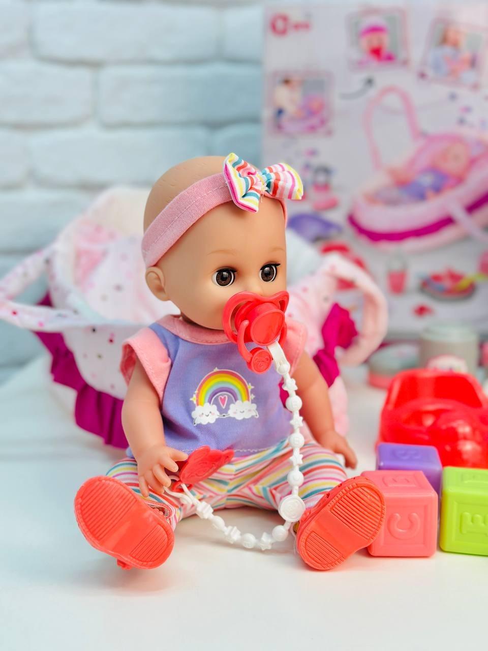 Лялька-пупс Бебі борн 30 см з набором по догляду/горщиком/пляшечкою/підгузком/соскою (2751691728) - фото 4 Лялька-пупс Бебі борн 30 см з набором по догляду/горщиком/пляшечкою/підгузком/соскою (2751691728) - фото 4