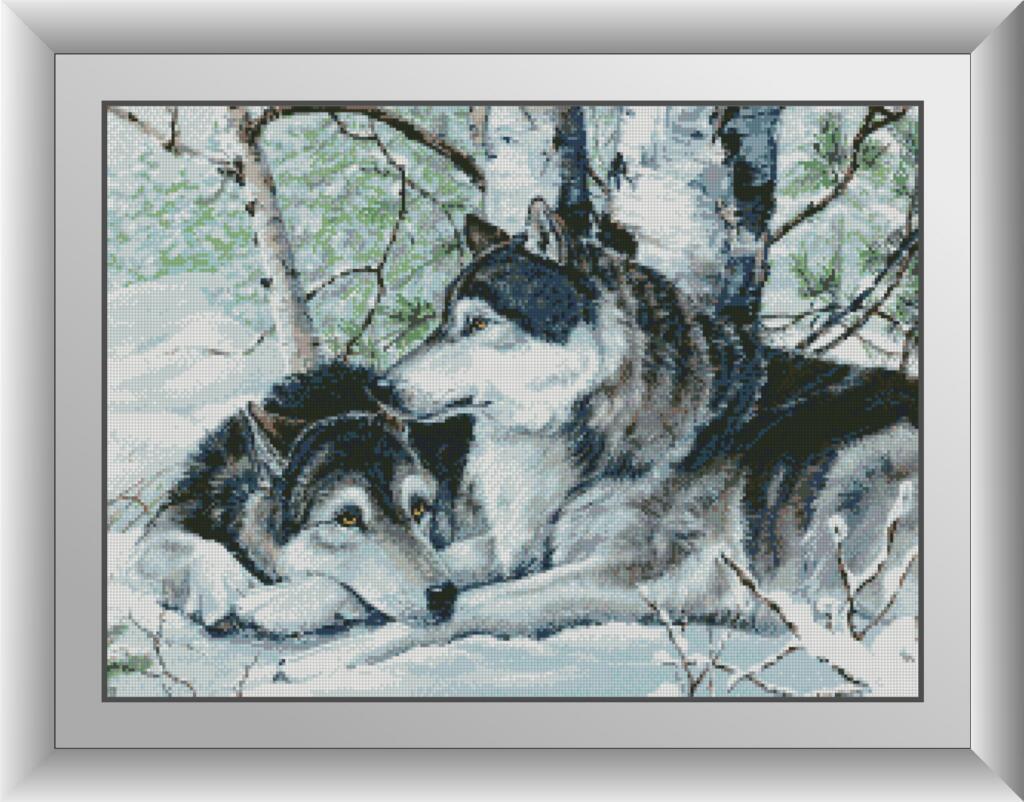 Алмазная мозаика Dream Art Пара волков 48x66 см (DA.30201)