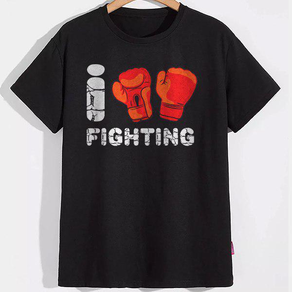 Футболка I love fighting XL Черный (26961915)