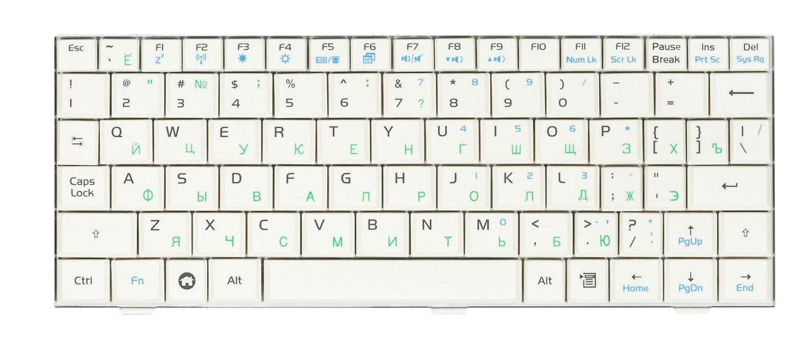 Клавиатура для ноутбука Asus EEE PC 900 White Клавиатура для ноутбука Asus EEE PC 900 White