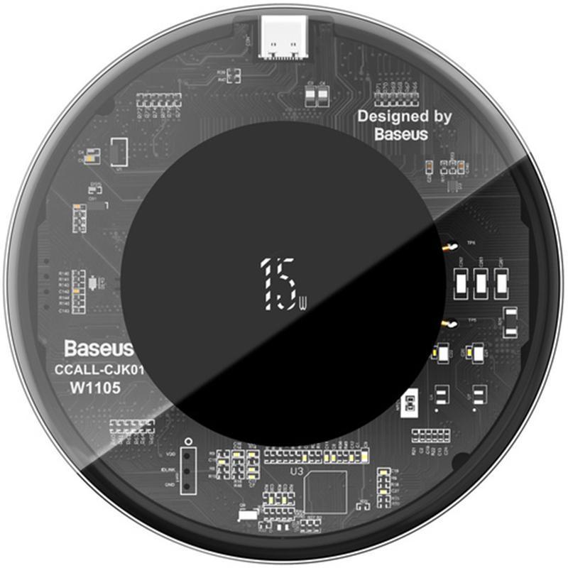 Пристрій бездротовий зарядний Baseus WXJK-BA02 Simple 15W Transparent