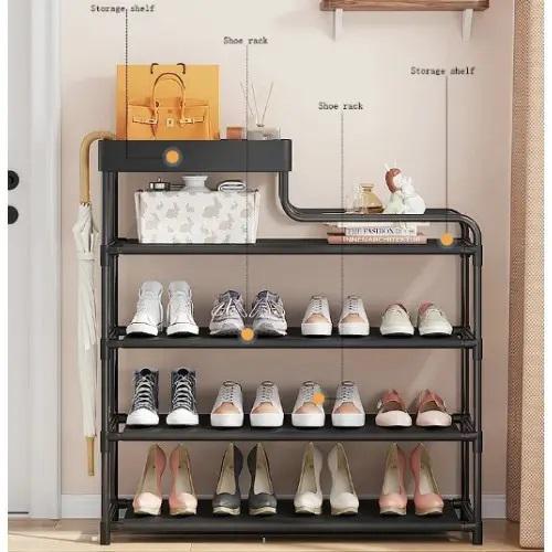 Полиця для взуття Shoe RACK 5 ярусів металева Чорний (a4e609dd) - фото 2