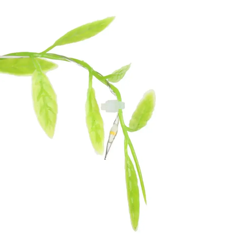 Гірлянда світлодіодна Зелена Іва теплий з LED-підсвіткою з листям (2814870553) - фото 4