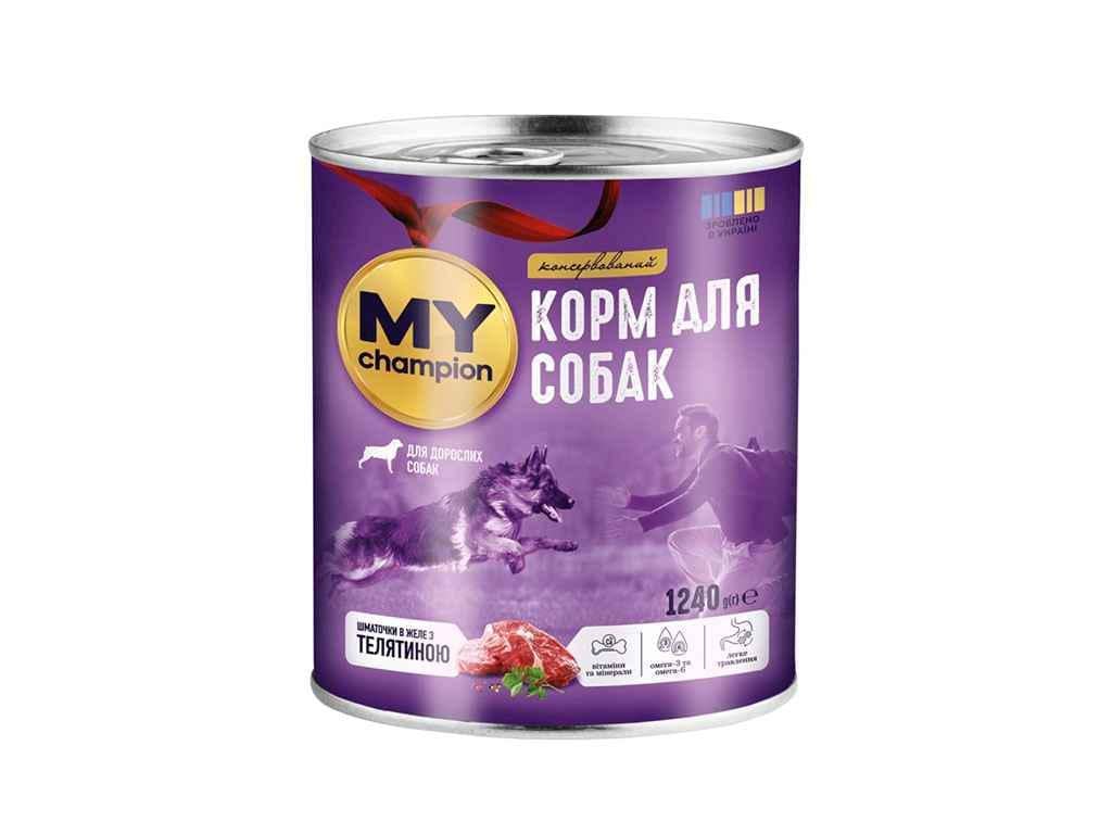 Корм для собак консервований М'ясна шматочки з Телятиною 1,24 кг (1088260)