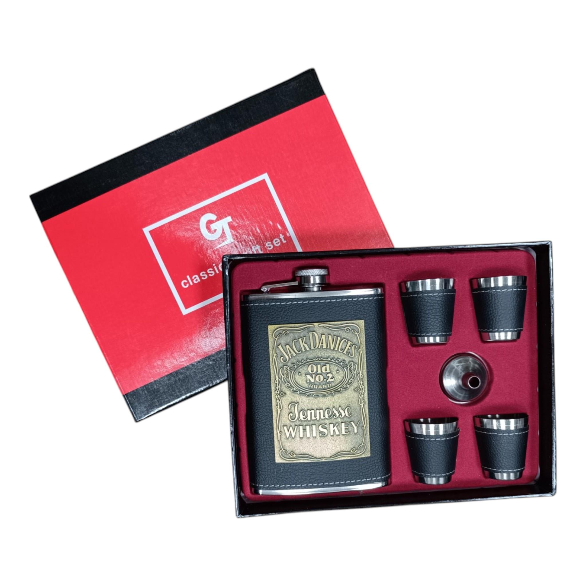 Набір подарунковий GT Jack Daniel's 6в1 фляга/лійка/стопки 4 шт. 9Oz 256 мл (26621418) - фото 4 Набір подарунковий GT Jack Daniel's 6в1 фляга/лійка/стопки 4 шт. 9Oz 256 мл (26621418) - фото 4