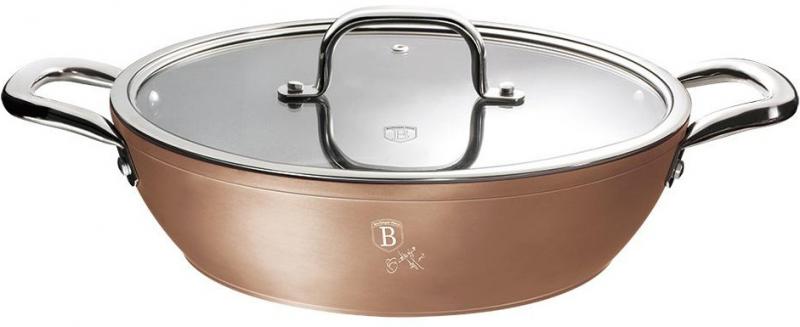 Сотейник з кришкою Berlinger Haus Bronze Titan Ø 28 см з титановим покриттям (BH-1740)