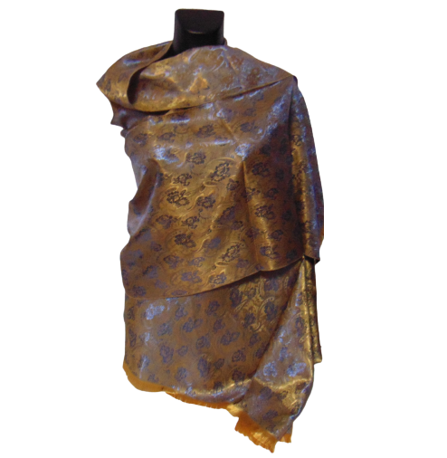 Шарф шелковый хамелеон Ashma Желтый/Синий (1749118443)