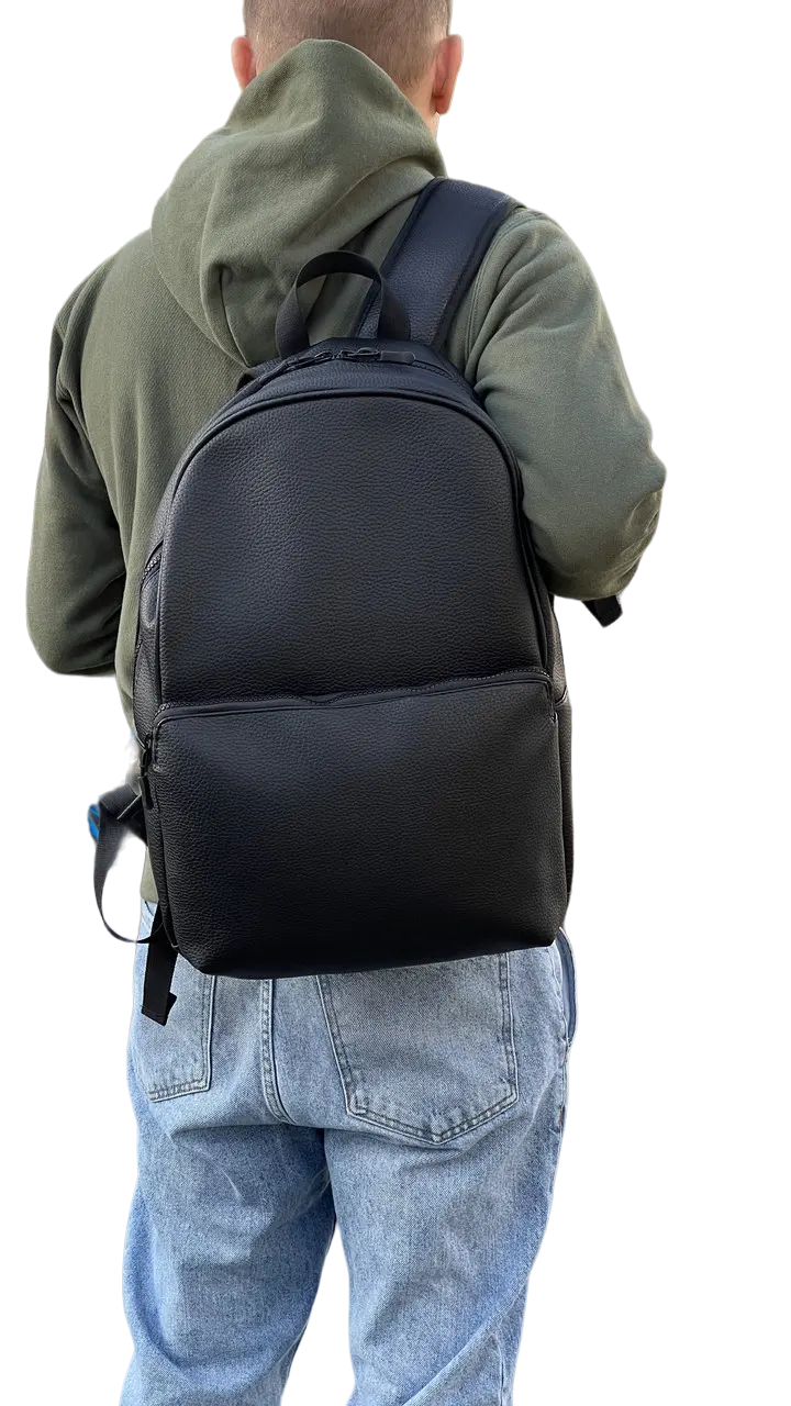 Городской рюкзак Tobeyou из экокожи с отделением под ноутбук Черный (403625820)