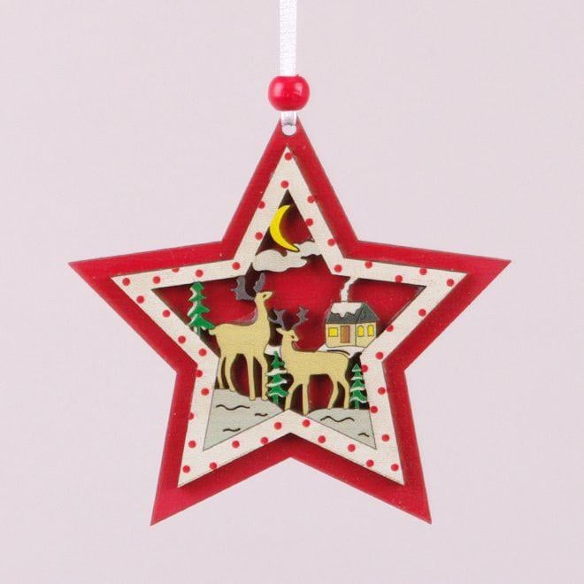 Новогодний подвеска Flora Звезда 2 шт. (19884)