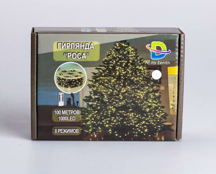 Гірлянда Роса нитка з пультом 1000 LED 100 м від мережі зелений провід Білий - фото 13 Гірлянда Роса нитка з пультом 1000 LED 100 м від мережі зелений провід Білий - фото 13