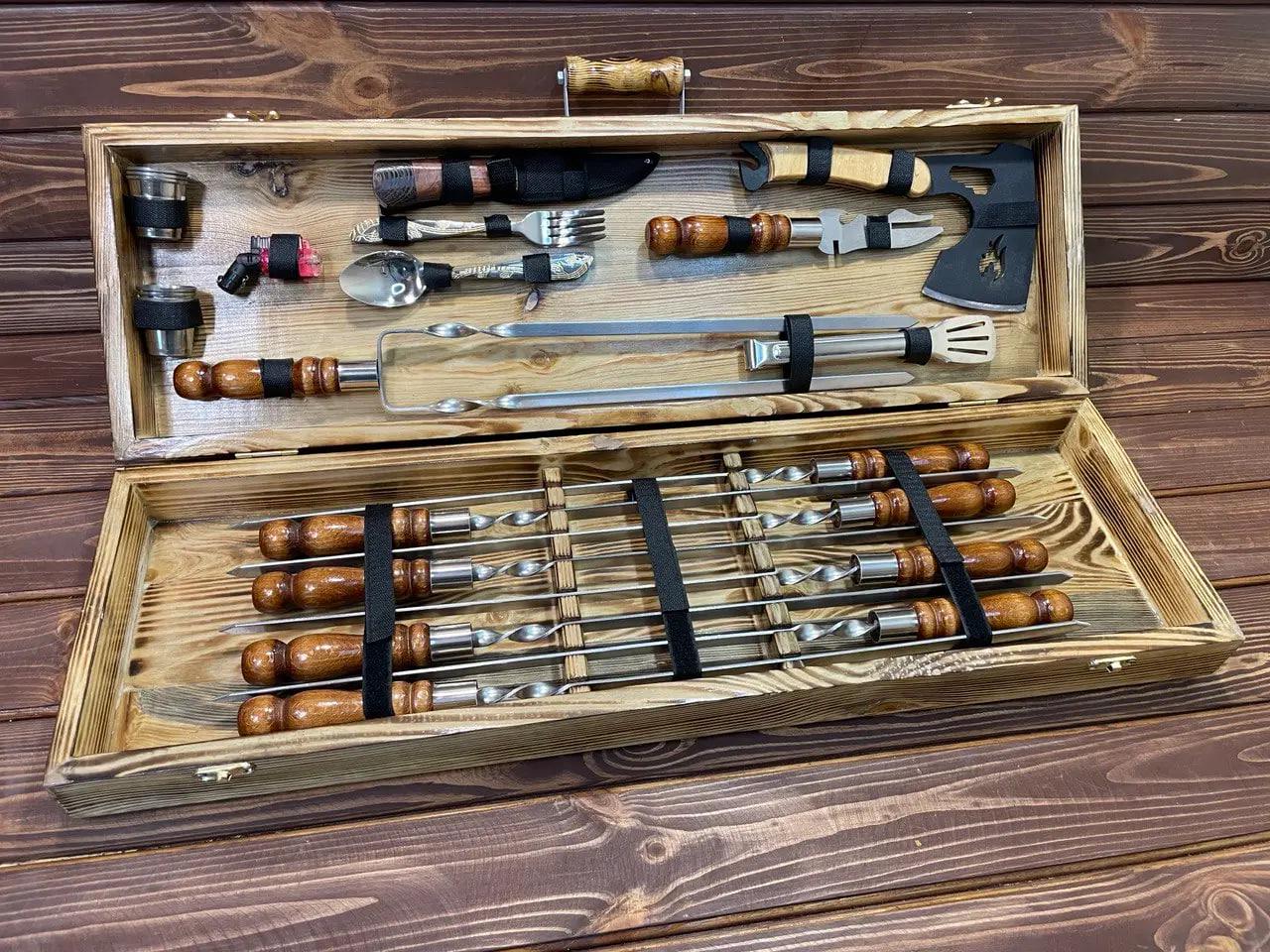 Подарунковий набір шампурів для барбекю і гриля Хижак №3-1 (10644962)