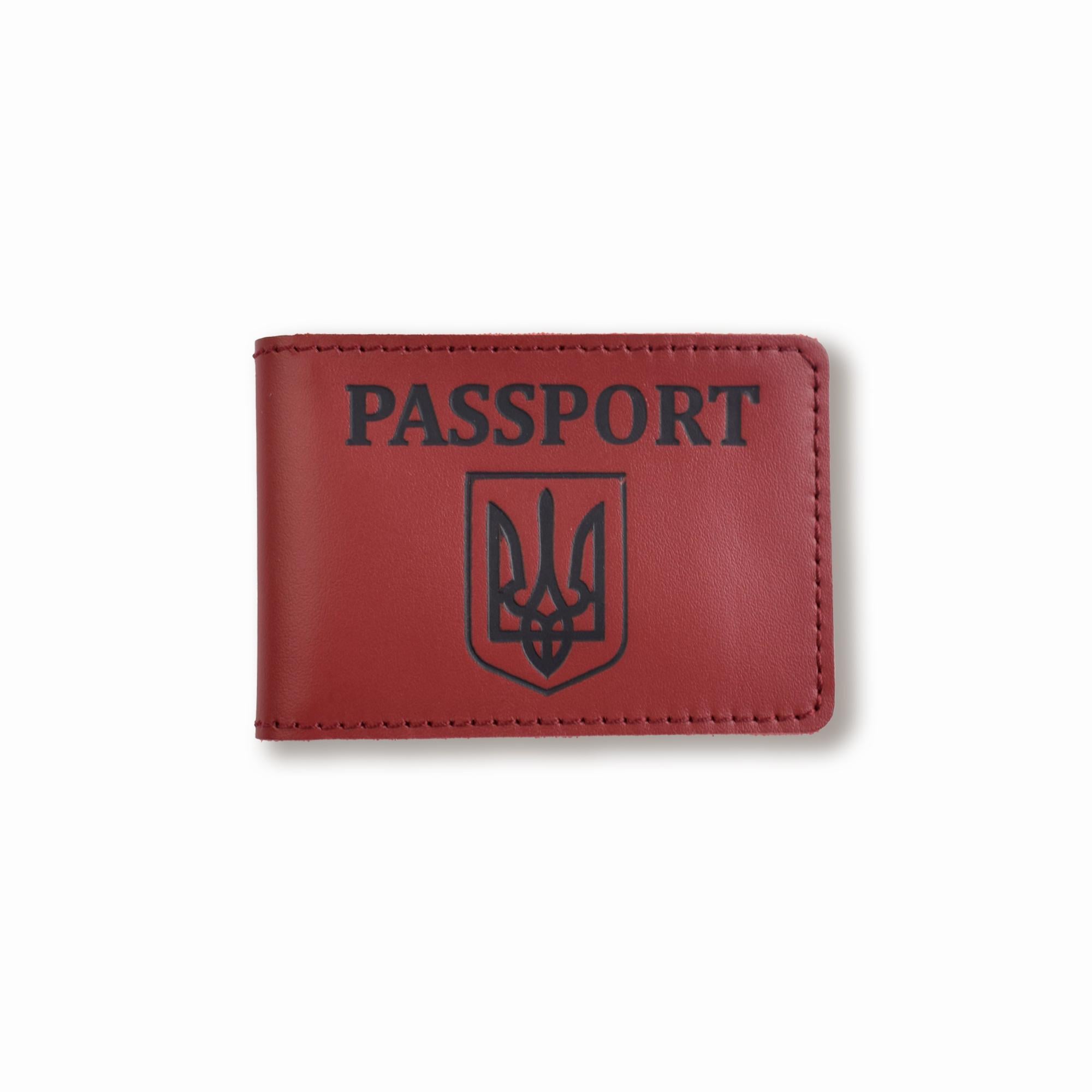 Обложка для ID карты PASSPORT с гербом Красный с черным
