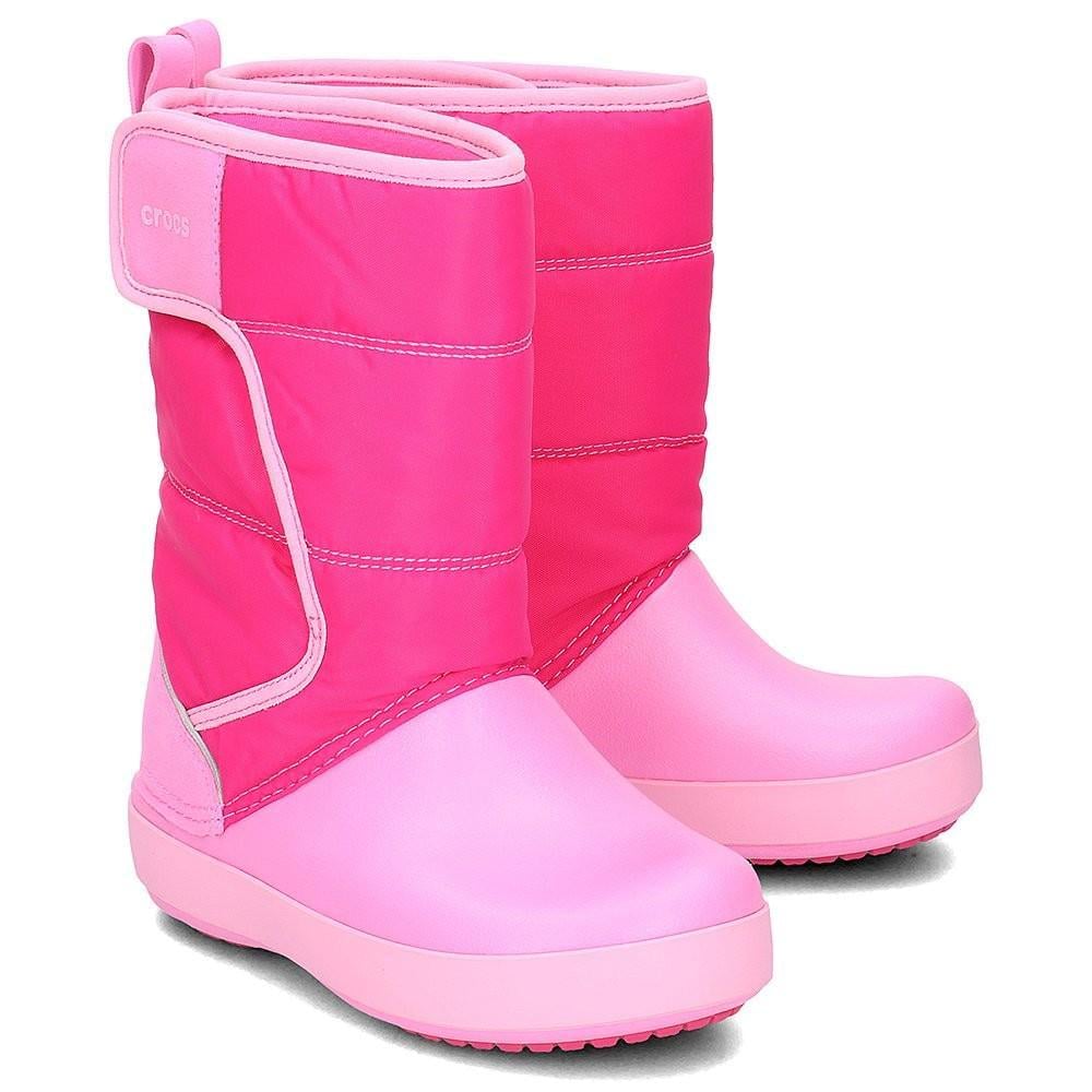 Чоботи дитячі зимові Crocs Kids LodgePoint Snow Boots р. 6/23 13,5-14 см Candy Pink/Party Pink (12156452)