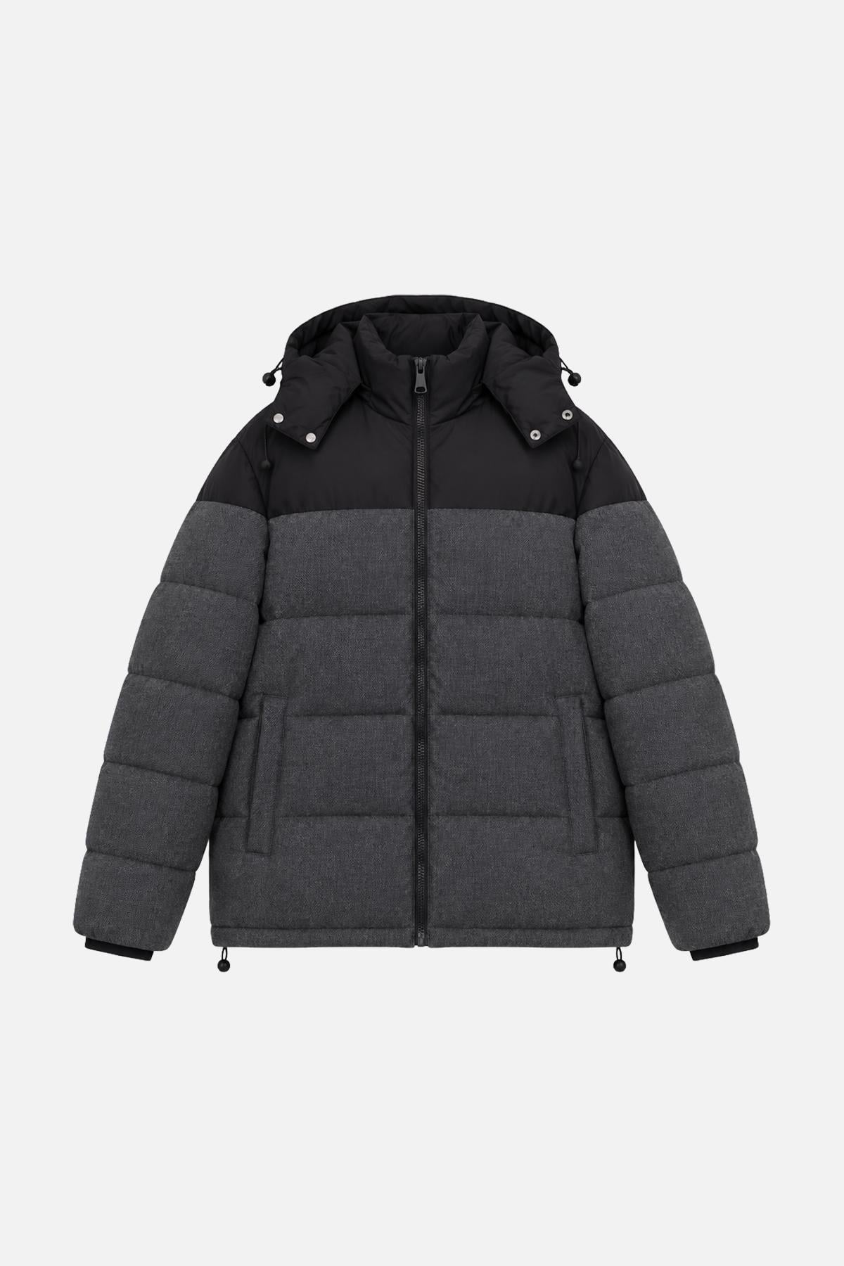 Куртка коротка зимова чоловіча Yuki ЦБ-00298259 р. 48 Темно-сірий (SKT001322885)