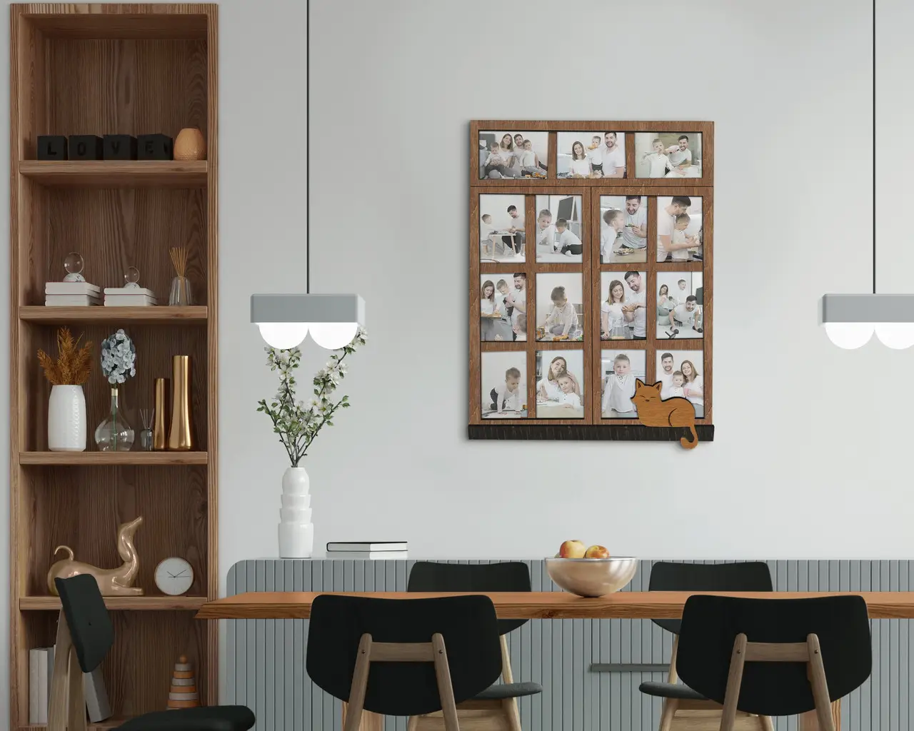 Фото-коллаж в виде окна на 3 горизонтальных и 12 вертикальных фото Коричневый (window_collage-1) - фото 3 Фото-коллаж в виде окна на 3 горизонтальных и 12 вертикальных фото Коричневый (window_collage-1) - фото 3