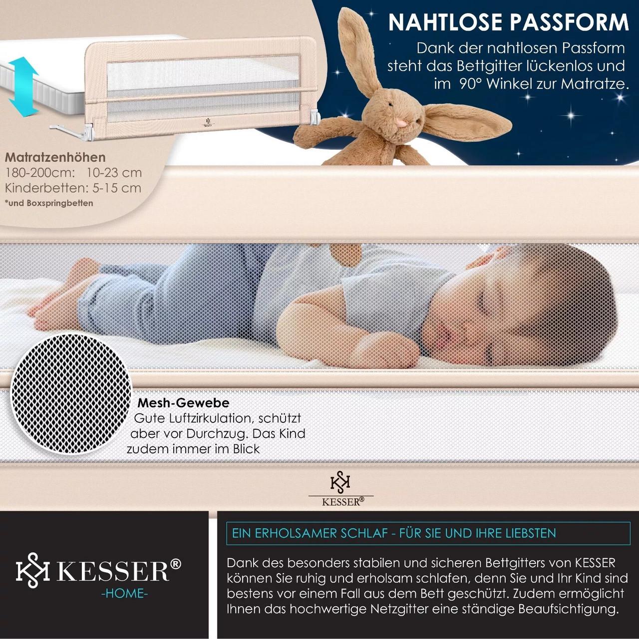 Огородження дитячого ліжка KESSER 180 см Бежевий - фото 10