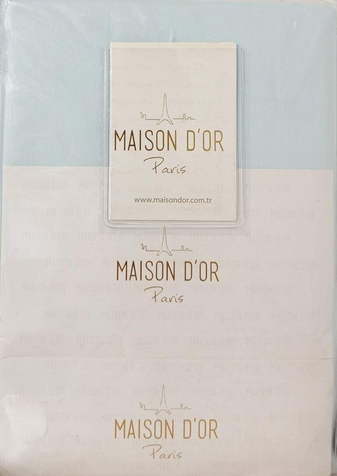 Простынь на резинке Maison D'or 240x260 см с наволочками Сатин Blue (CN16168)