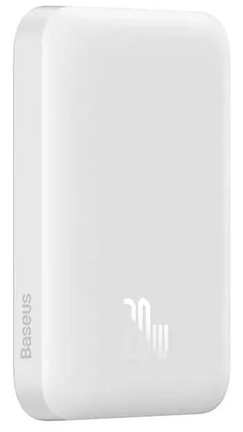 Зовнішній акумулятор з бездротовою зарядкою BASEUS Magnetic 20 W 6000mAh для iPhone 12/13/14/15 White - фото 6