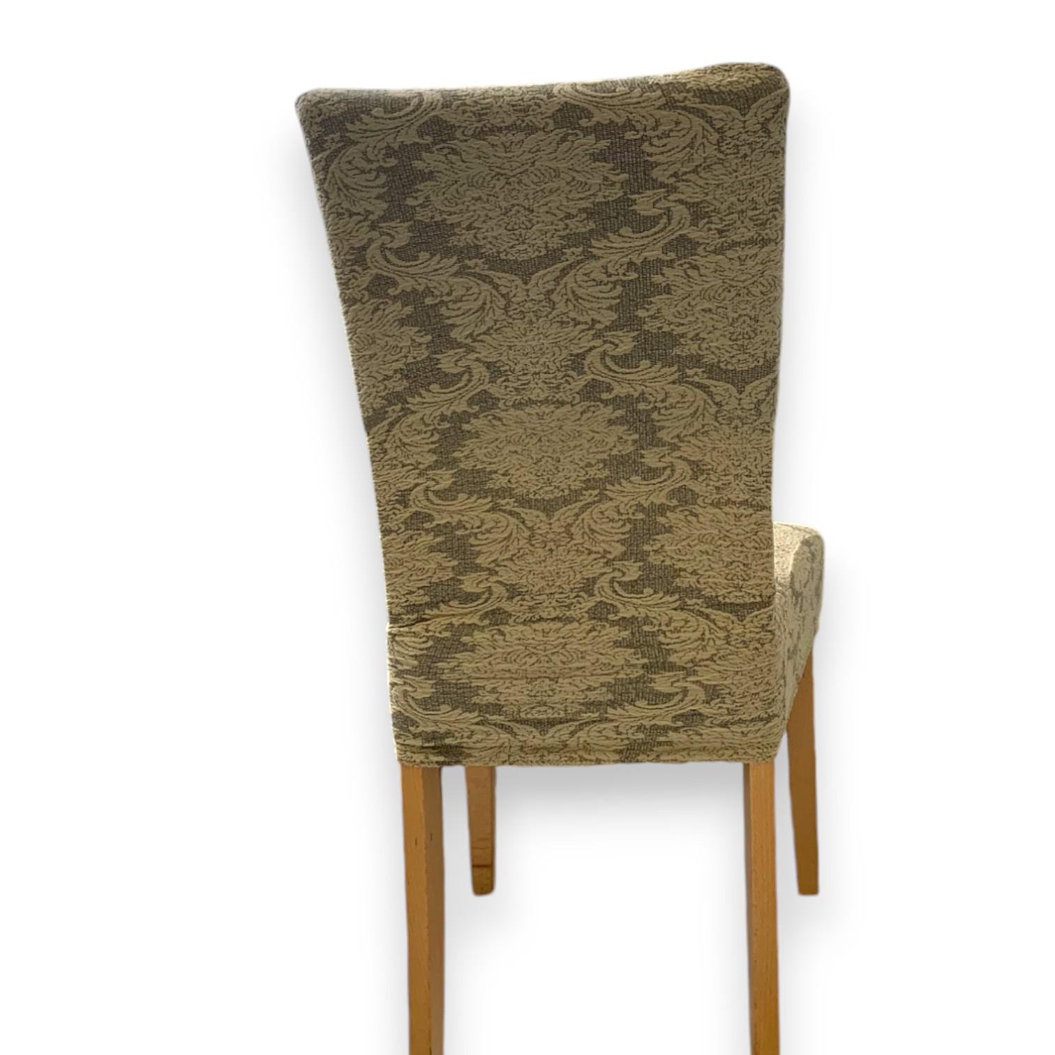 Чехол натяжной на стул GOSPO жаккард Бежевый (2268849238) - фото 5