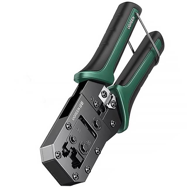 Инструмент обжимной кримпер для RJ45 RJ11 8P/6P UGREEN NW136 Crimping Tool Black (70683)