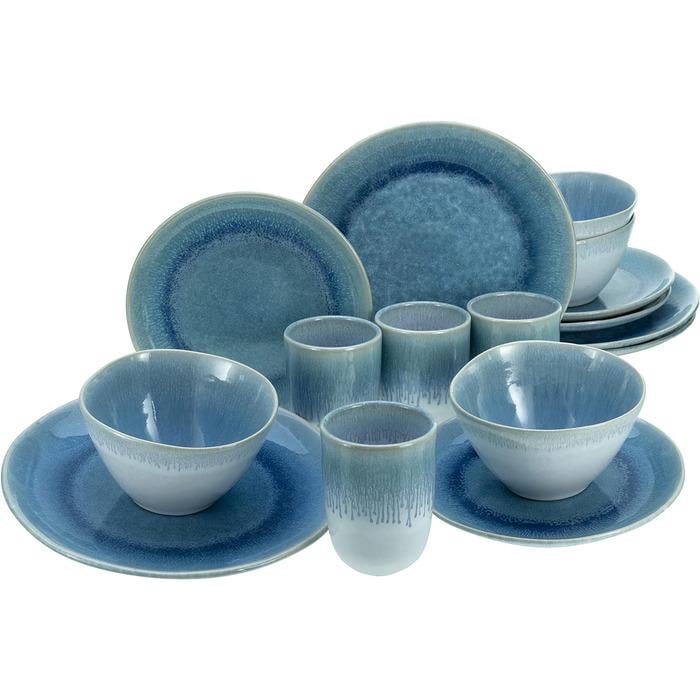 Столовий сервіз Creatable Aquarius Blue на 4 персони 16 пр. (33494351)