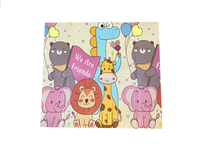 Развивающий коврик детский двухсторонний Звери с шариками HF51/Горы с жирафом HF58 складной с сумкой 200х180х1 см (2115683069) - фото 4