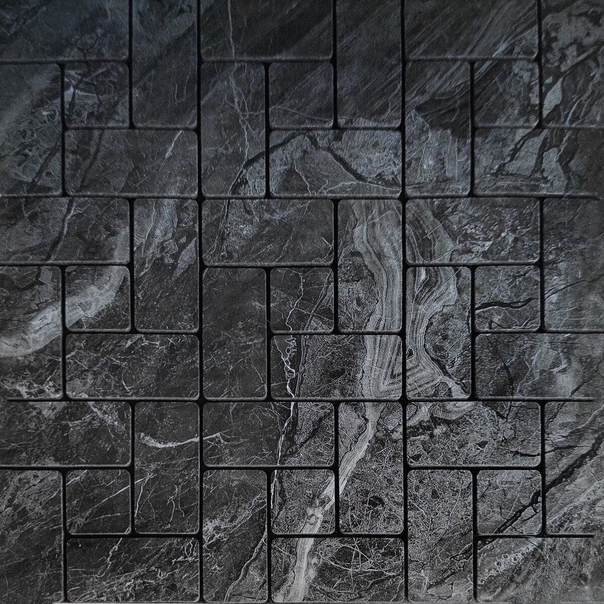 3D-панелі самоклейні декоративні на стіну PET мозаїка 30х30 см (SW-00001657)