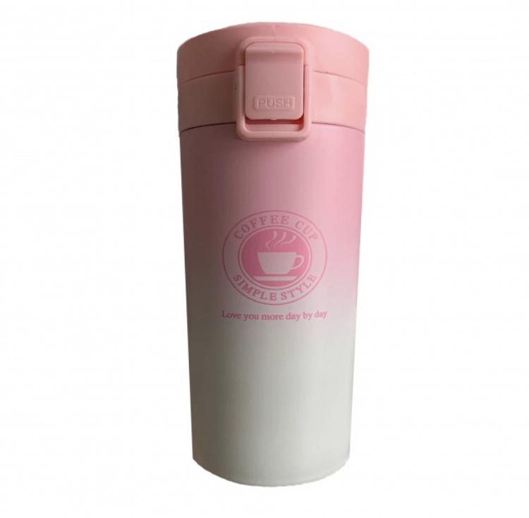 Стакан-термос Stenson Coffe cup МТ-3897 металлический 500 мл Розовый (3014557ЕER)