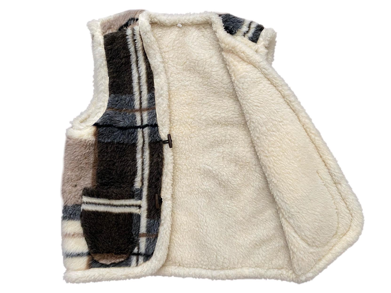 Жилетка з овчини еко-шерсть тепла Клітка р. 56 (309) - фото 5 Жилетка з овчини еко-шерсть тепла Клітка р. 56 (309) - фото 5
