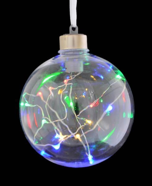 Шар Yes! Fun ⌀ 10 см Прозрачный с LED нитью 15 лампочек Разноцветный (972743)