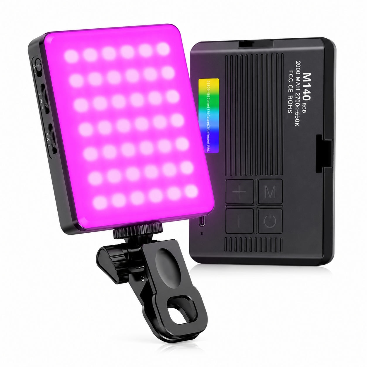 Селфи-лампа для телефона на аккумуляторе M140 некамерная LED RGB (597136225)
