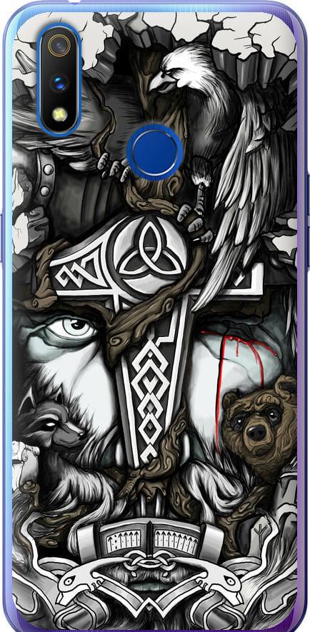 Чехол на Realme 3 Pro Тату Викинг (4098u-1863-42517) Чехол на Realme 3 Pro Тату Викинг (4098u-1863-42517)
