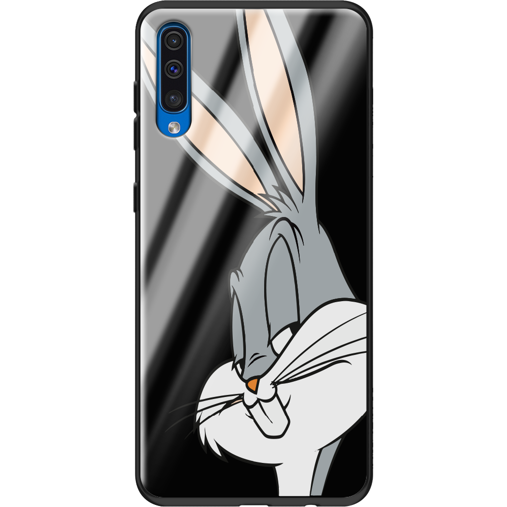 Чохол Boxface Samsung A505 Galaxy A50 Lucky Rabbit Чорний силікон зі склом (36417-bk81-37739)