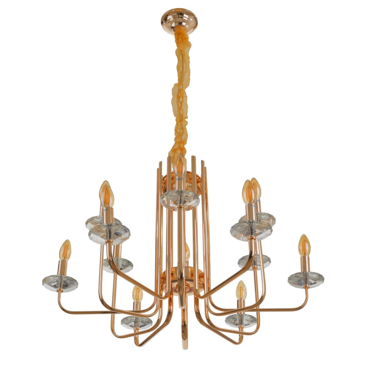 Люстра подвесная свеча классическая Brille BCL-733S/12 E14 G