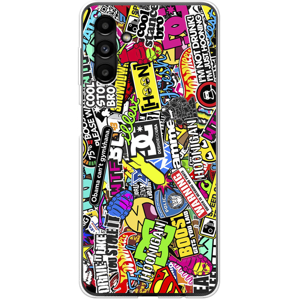 Чехол BoxFace Samsung Galaxy A13 (A136) Multicolored Inscriptions Прозрачный силикон (44113-up880-44113)
