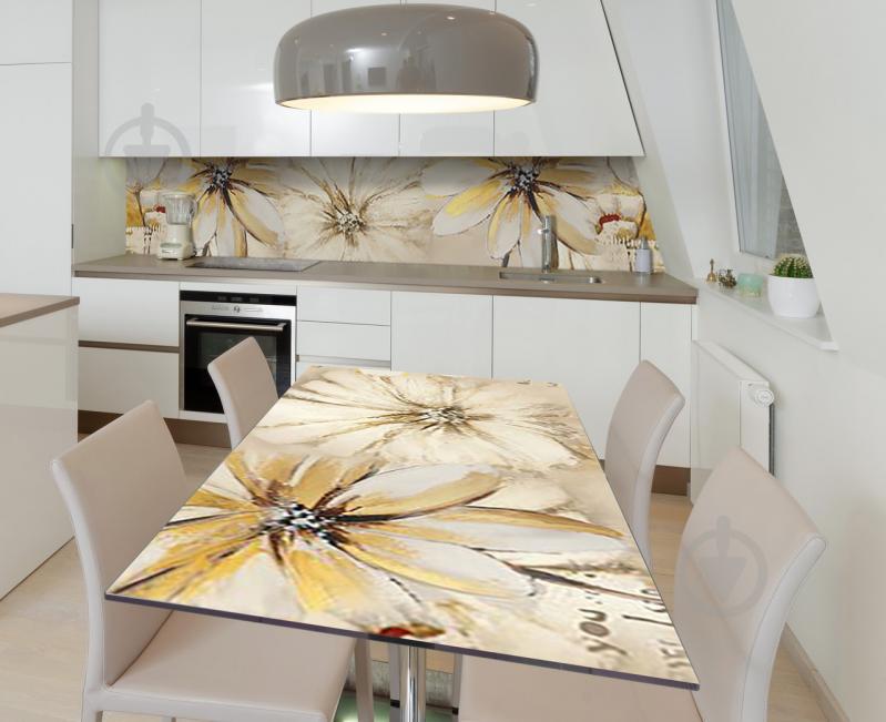 Наклейка 3Д виниловая на стол Zatarga «Неугомонное спокойствие» 650х1200 мм для домов, квартир, столов, Наклейка 3Д виниловая на стол Zatarga «Неугомонное спокойствие» 650х1200 мм для домов, квартир, столов,