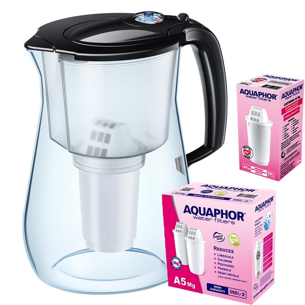 Фильтр-кувшин Аквафор Прованс А5Mg два модуля Черный (1695134173)