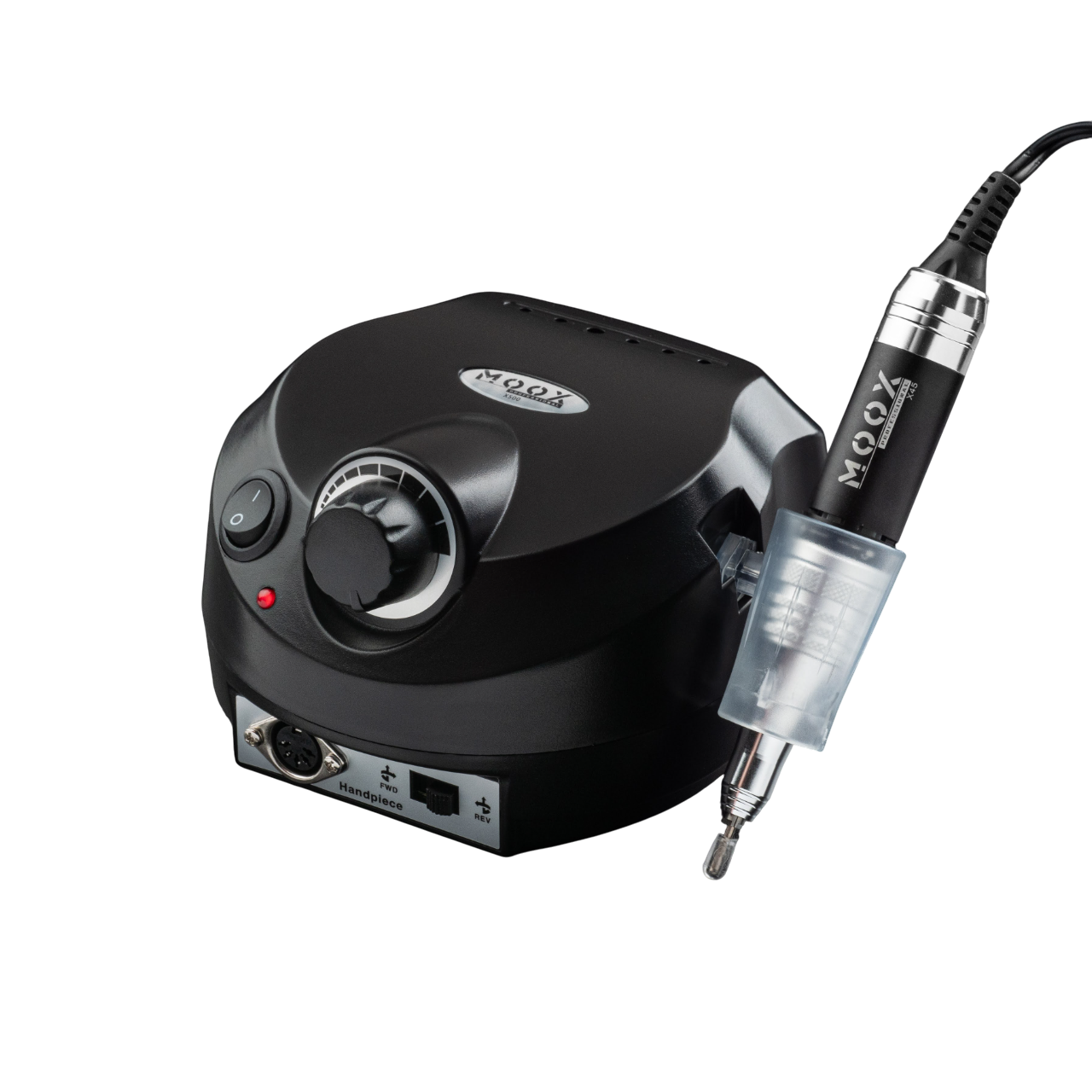 Фрезер профессиональный Мокс X500 65 Вт 45000 об/мин для маникюра и педикюра Черный