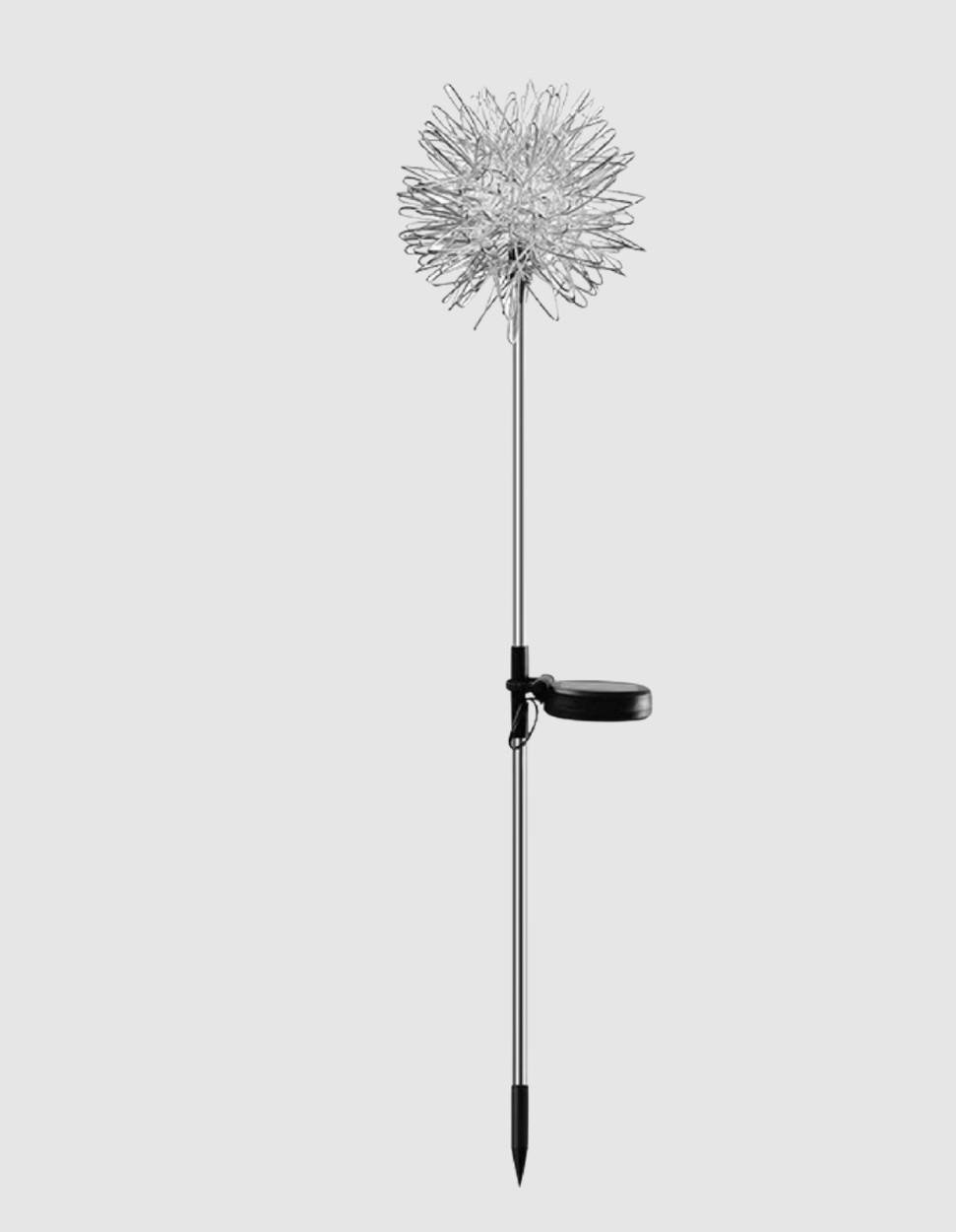Фонарь-светильник солнечный садовый Garden Line SOL6179 в форме одуванчика 10x10x68 см Теплый белый свет (24723080) - фото 3