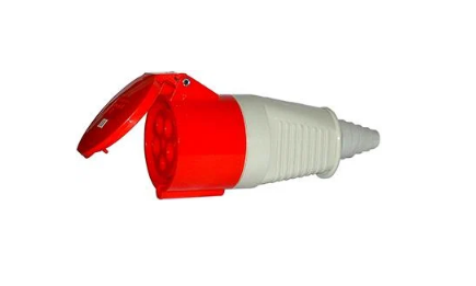 Силова розетка E.NEXT 3P+N+PE 32А 400 В переносна IP44 Червоний (2642-326)