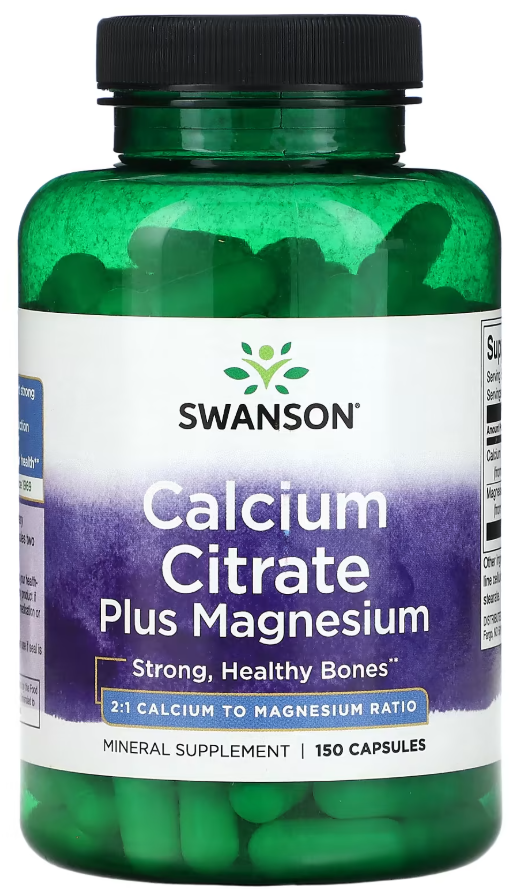 Кальций Цитрат и Магний Swanson Calcium Citrate Plus Magnesium 150 капсул Кальций Цитрат и Магний Swanson Calcium Citrate Plus Magnesium 150 капсул