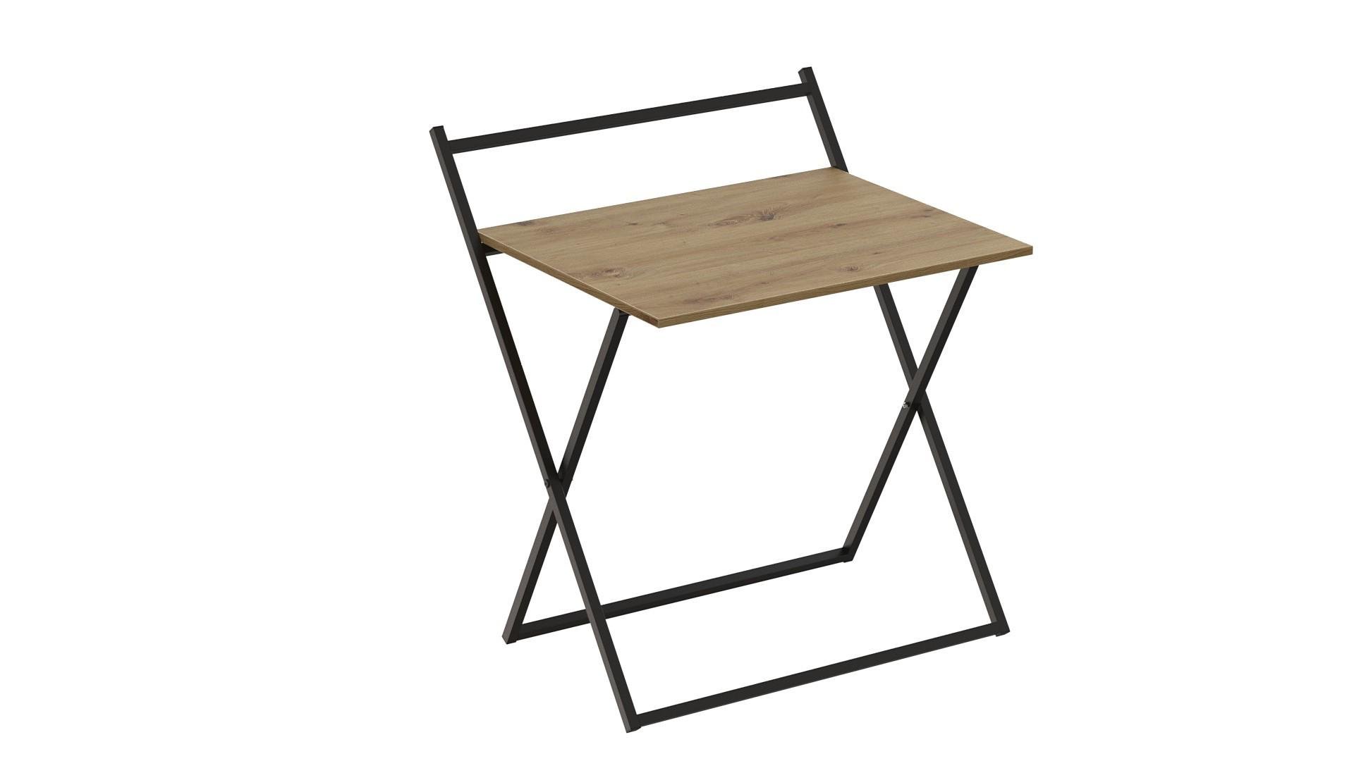 Стіл-трансформер Ferrum-decor Компакт 3 метал/ДСП 16 мм 750x790x720 мм Чорний/Дуб Артізан (FRD-104681)