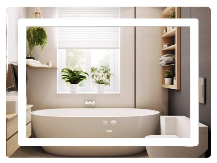 Дзеркало Lidz Kubis KU2 900х700 мм з LED-підсвічуванням Touch (LD78LF90448452)