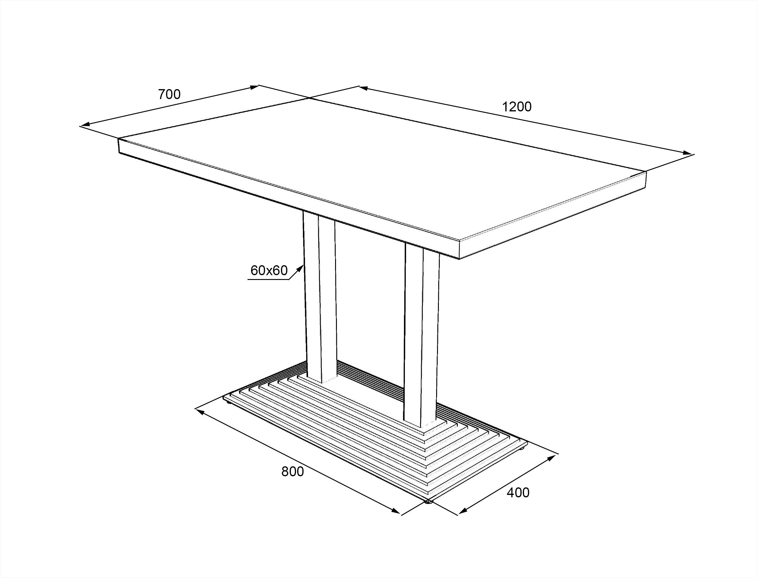 Стол прямоугольный Lofty Серия 15 из дерева 1200х700 мм (11293930) - фото 2 Стол прямоугольный Lofty Серия 15 из дерева 1200х700 мм (11293930) - фото 2