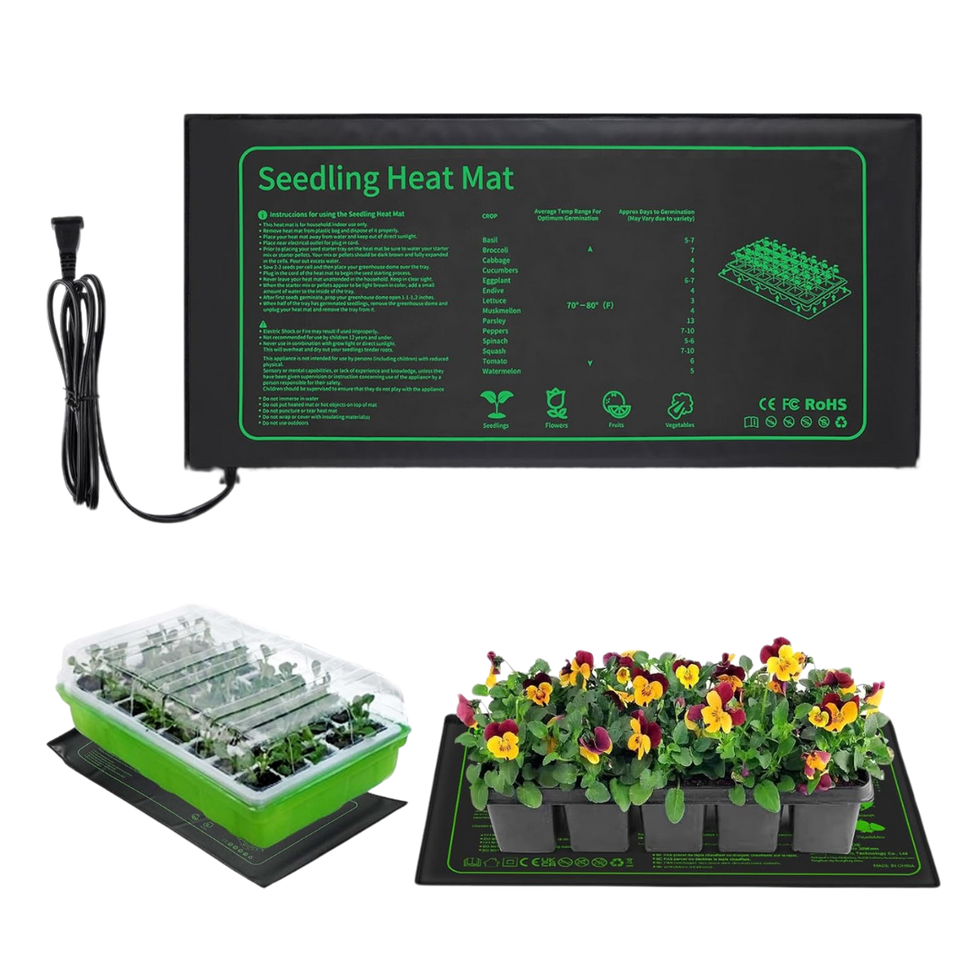 Коврик нагревательный для рассады с термостатом/регулировкой температуры и влагозащитой 20 Вт 25x52 см - фото 6 Коврик нагревательный для рассады с термостатом/регулировкой температуры и влагозащитой 20 Вт 25x52 см - фото 6